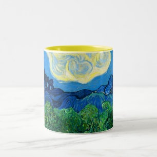 Caneca De Café Em Dois Tons Van Gogh Olive Trees em Paisagem Montanhosa