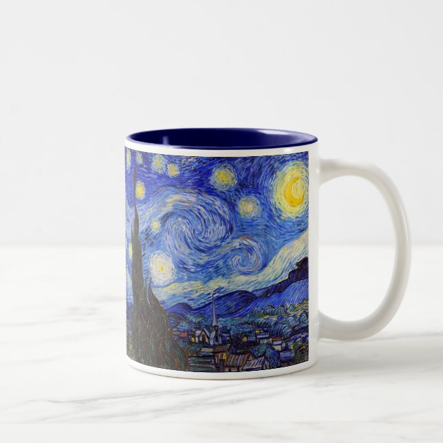 Caneca De Café Em Dois Tons Van Gogh , “Starry Night” (Direita)