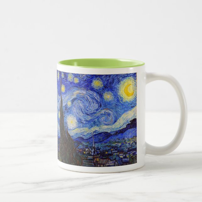 Caneca De Café Em Dois Tons Van Gogh , “Starry Night” (Direita)