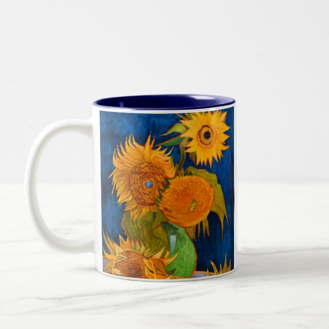 Caneca De Café Em Dois Tons Van Gogh Sunflower (Esquerda)