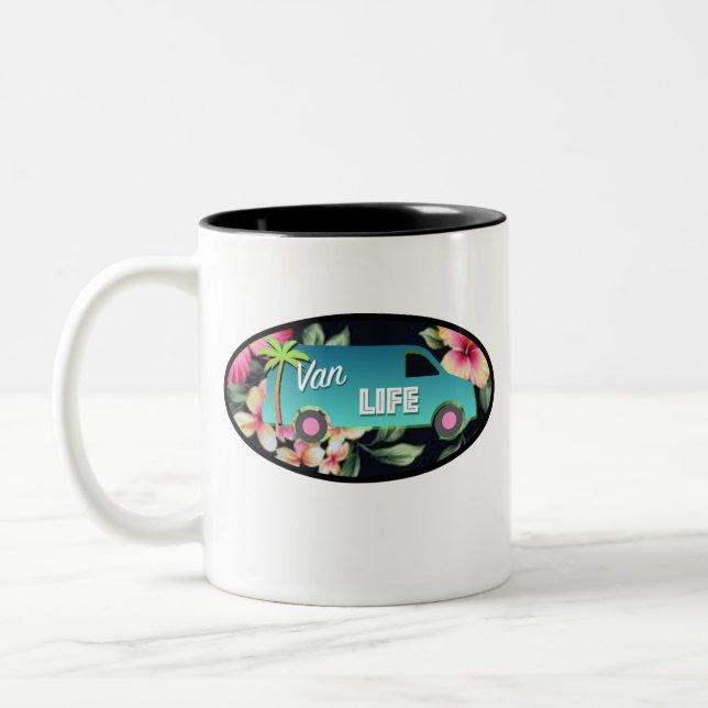 Caneca De Café Em Dois Tons Van Life Mug (Esquerda)