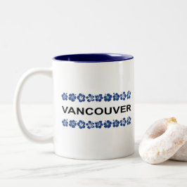 Caneca De Café Em Dois Tons Vancouver Aloha Bands Luz Azul-Color