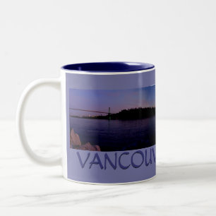 Caneca De Café Em Dois Tons Vancouver Canadá Cafezinhos Lâmpadas e Óculos