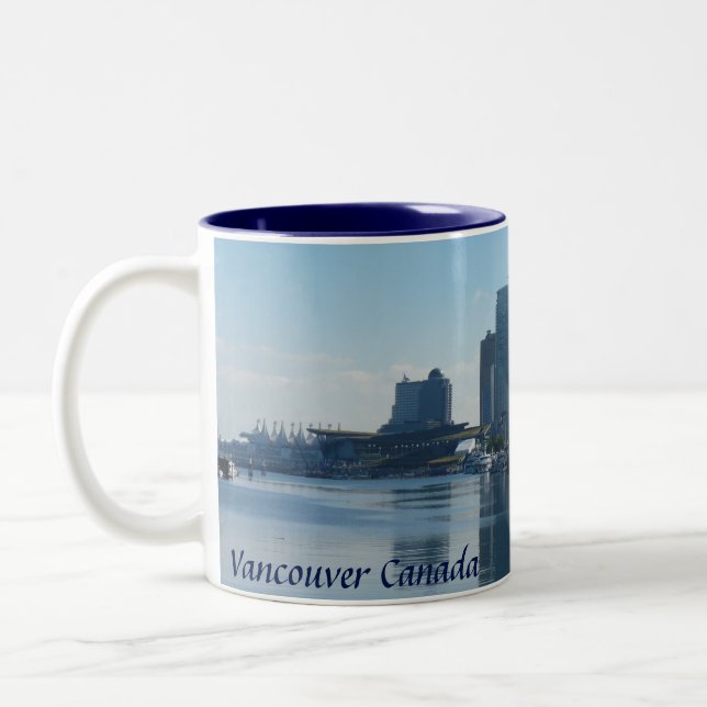 Caneca De Café Em Dois Tons Vancouver Canadá Cafezinhos Lâmpadas e Óculos (Esquerda)