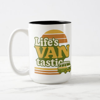Caneca De Café Em Dois Tons VANtastic Retro 70s Van Graphic da vida
