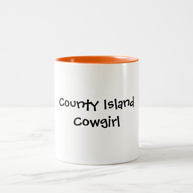 Caneca De Café Em Dois Tons Vaqueira da ilha do condado (Centro)