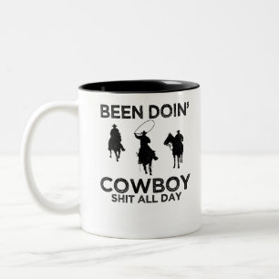 Caneca De Café Em Dois Tons vaqueiro