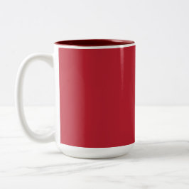 Caneca De Café Em Dois Tons vazio vermelho cardeal