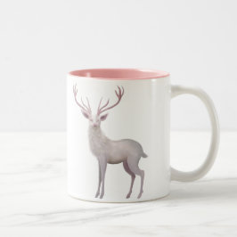 Caneca De Café Em Dois Tons Veado branco