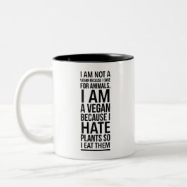 Caneca De Café Em Dois Tons Vegan cita Mugs