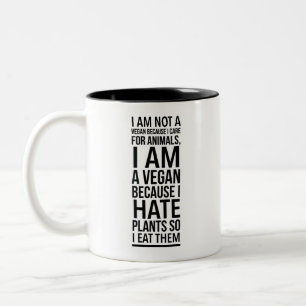 Caneca De Café Em Dois Tons Vegan cita Mugs