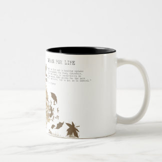 Caneca De Café Em Dois Tons Vegan - citações de Tolstoy