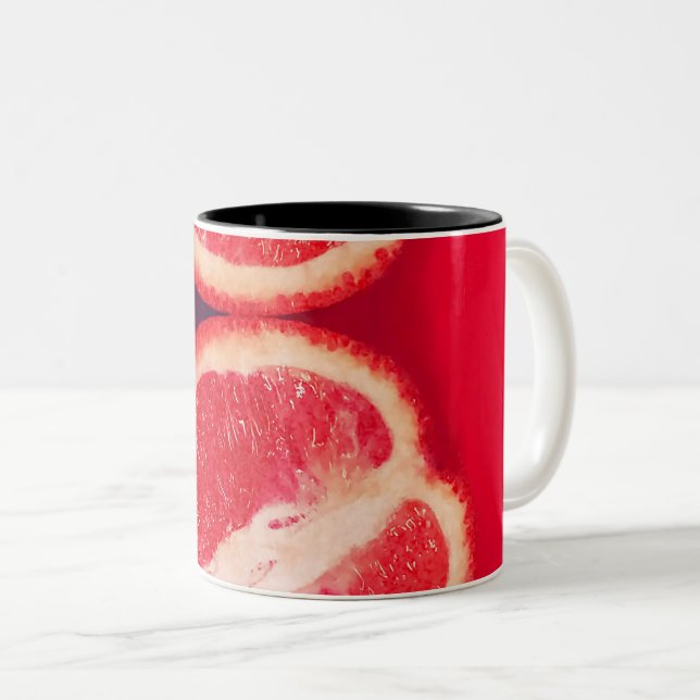 Caneca De Café Em Dois Tons Vegetais bonito (Frente Esquerda)