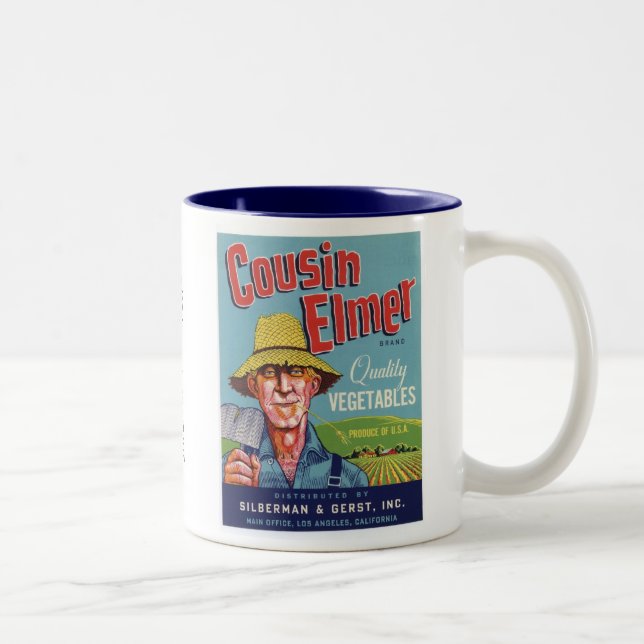 Caneca De Café Em Dois Tons Vegetais de Elmer do primo (Direita)