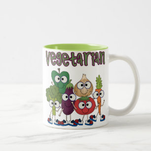 Caneca De Café Em Dois Tons Vegetariana
