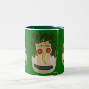 Caneca De Café Em Dois Tons Veggie Face