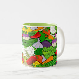 Caneca De Café Em Dois Tons Veggies fabulosas
