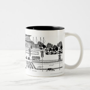 Caneca De Café Em Dois Tons Veículos na estrada pelo pagode