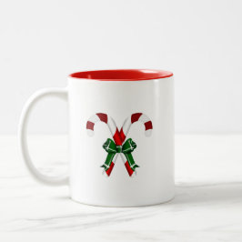 Caneca De Café Em Dois Tons Velas de Natal com Arco