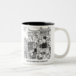 Caneca De Café Em Dois Tons Velejador ao Redor do Mundo - Engraçado