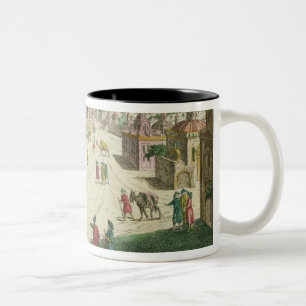 Caneca De Café Em Dois Tons Velho e Nova Deli (aquatint)
