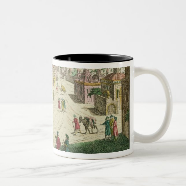 Caneca De Café Em Dois Tons Velho e Nova Deli (aquatint) (Direita)