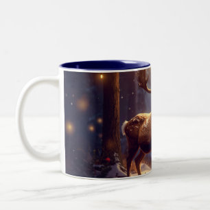 Caneca De Café Em Dois Tons VELOCIDADE DE Natal PARA O CORAÇÃO DOS PAPAIS NOEI