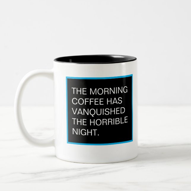 Caneca De Café Em Dois Tons Vença a noite (Esquerda)