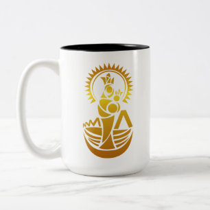 Caneca De Café Em Dois Tons Venezuela Maracaibo Virgen Chinita Chiquinquira