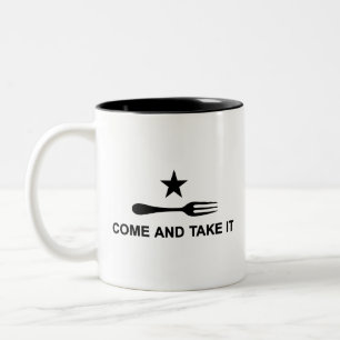 Caneca De Café Em Dois Tons Venha e pegue