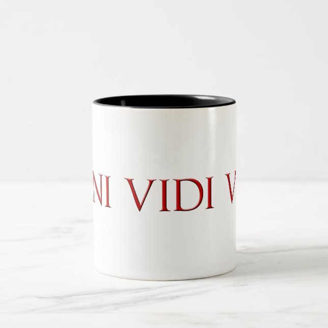 Caneca De Café Em Dois Tons Veni Vidi Vici (Centro)