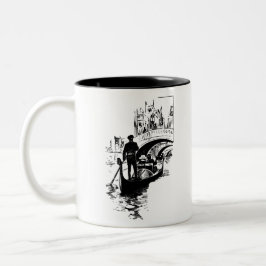Caneca De Café Em Dois Tons vênice, veneza, presentes de férias na itália, fér
