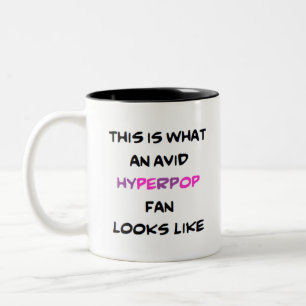 Caneca De Café Em Dois Tons ventilador hiperpop, ávido