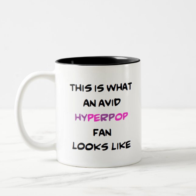 Caneca De Café Em Dois Tons ventilador hiperpop, ávido (Esquerda)