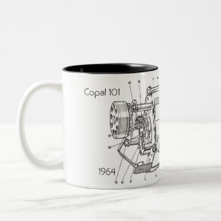 Caneca De Café Em Dois Tons Ventiladores do relógio do sacudir - Mug de café -