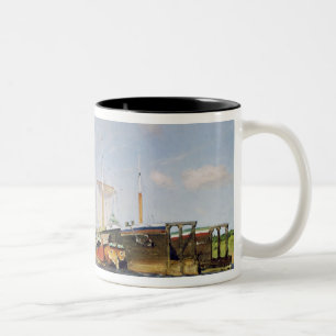 Caneca De Café Em Dois Tons Vento fresco no Volga, 1895