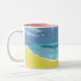 Caneca De Café Em Dois Tons Verão