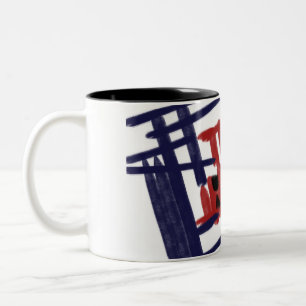 Caneca De Café Em Dois Tons Verão de Lagosta Vermelha
