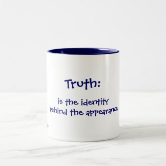 Caneca De Café Em Dois Tons Verdade: , é a identidade atrás da aparência,…