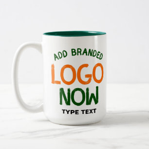 CANECA DE CAFÉ EM DOIS TONS VERDE BRANCA DE FOME BRANCA LIMPA CONTEMPORÁRIA