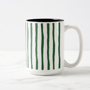 Caneca De Café Em Dois Tons Verde de faixa mínima