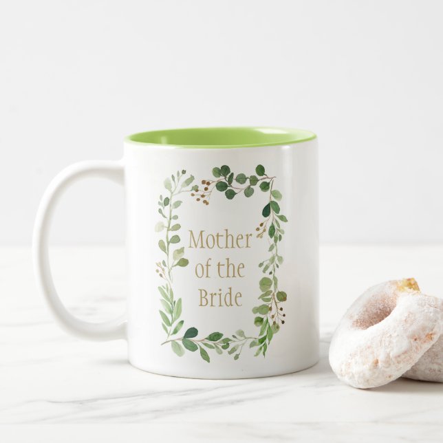 Caneca De Café Em Dois Tons Verde do Sonho Botânico deixa mãe da noiva | (Com Donut)