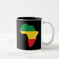 Verde, ouro & bandeira vermelha de África