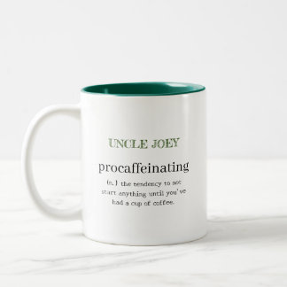 Caneca De Café Em Dois Tons Verde personalizado de procafeinação
