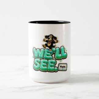 Caneca De Café Em Dois Tons Veremos Talvez Sarcasmo Engraçado