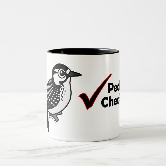 Caneca De Café Em Dois Tons Verificador do Pecker (Centro)