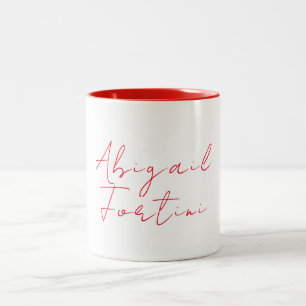 Caneca De Café Em Dois Tons Vermelho branco mínimo profissional moderno