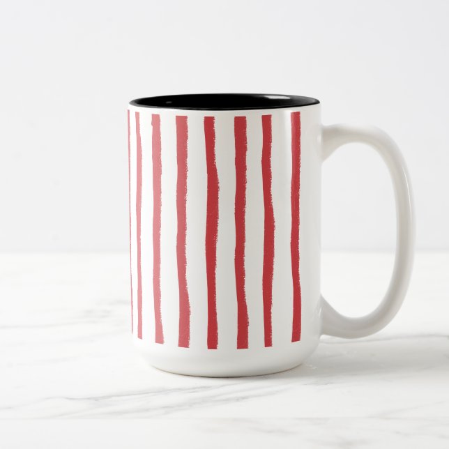 Caneca De Café Em Dois Tons Vermelho com faixa mínima (Direita)