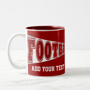 Caneca De Café Em Dois Tons Vermelho e branco de FOOTBALL Mug - SRF