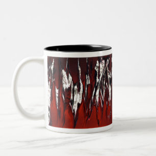 Caneca De Café Em Dois Tons Vermelho envelhecido